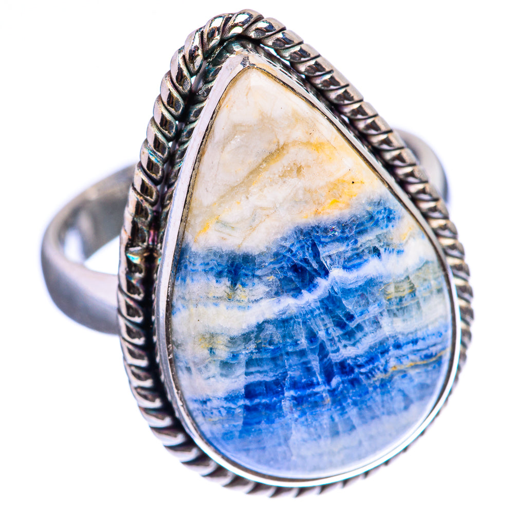 Blue Scheelite Ring Size 7 (925 Sterling Silver) R142803