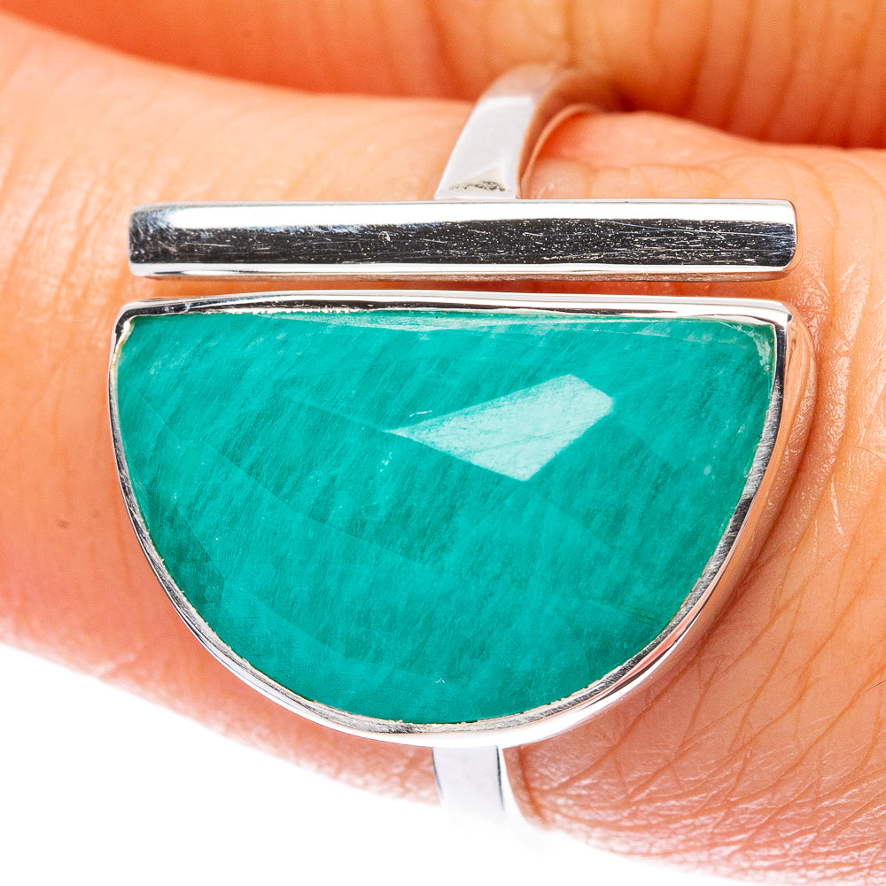 Asc Premium Amazonite Ring Size 8 (925 Sterling Silver) R3449