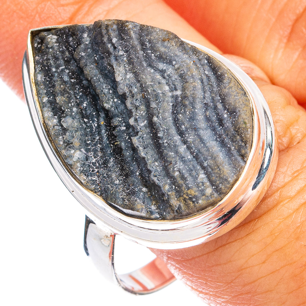 Desert Rose Druzy Ring Size 11.25 (925 Sterling Silver) R8411