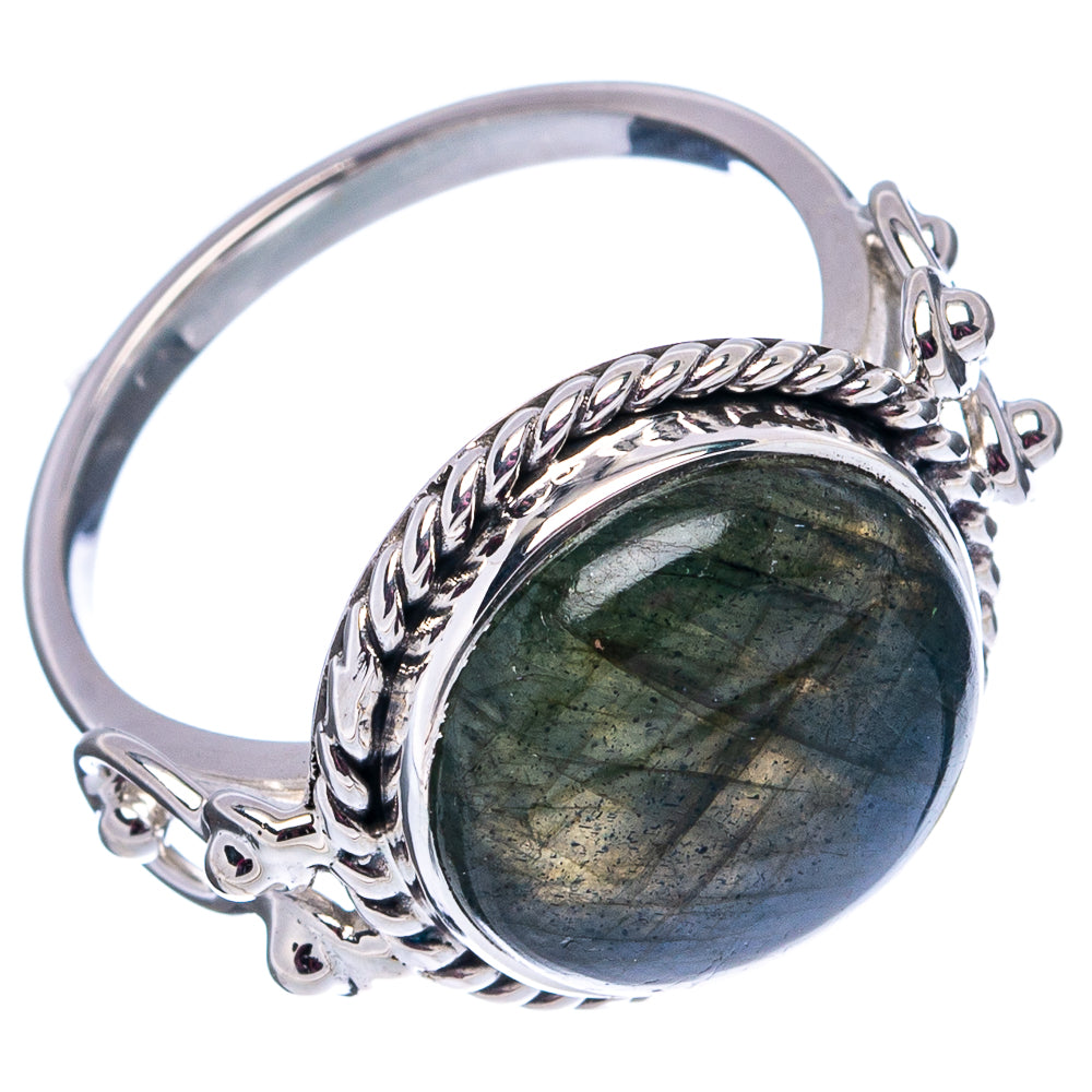 Premium Labradorite Ring Size 7.75 (.925 Sterling Silver)