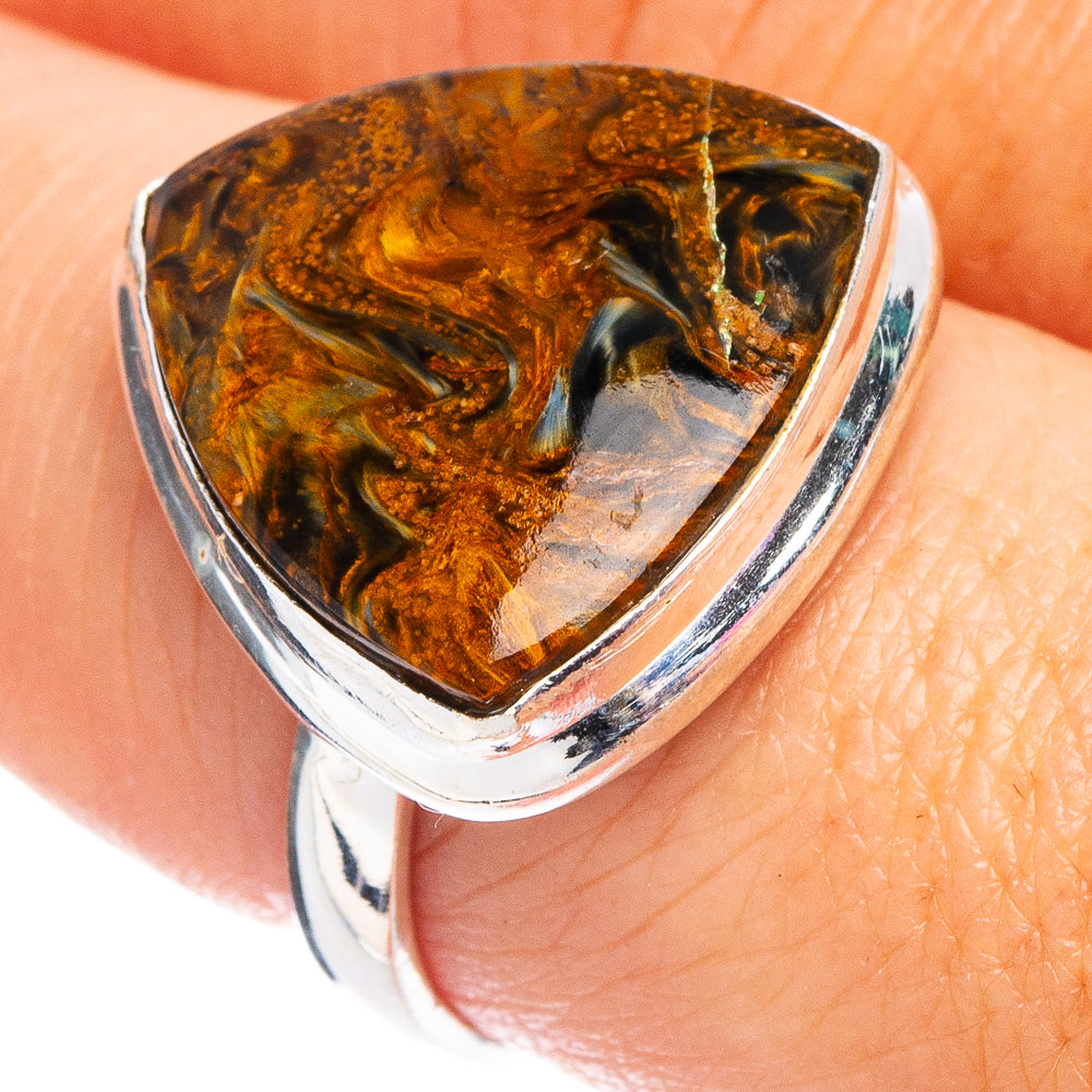 Pietersite Ring Size 7.75 (.925 Sterling Silver)