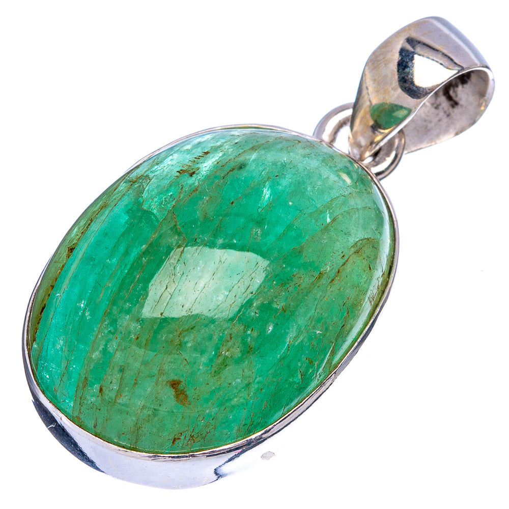 Natural Colombian Emerald Pendant 1 3/8" (925 Sterling Silver) P43367