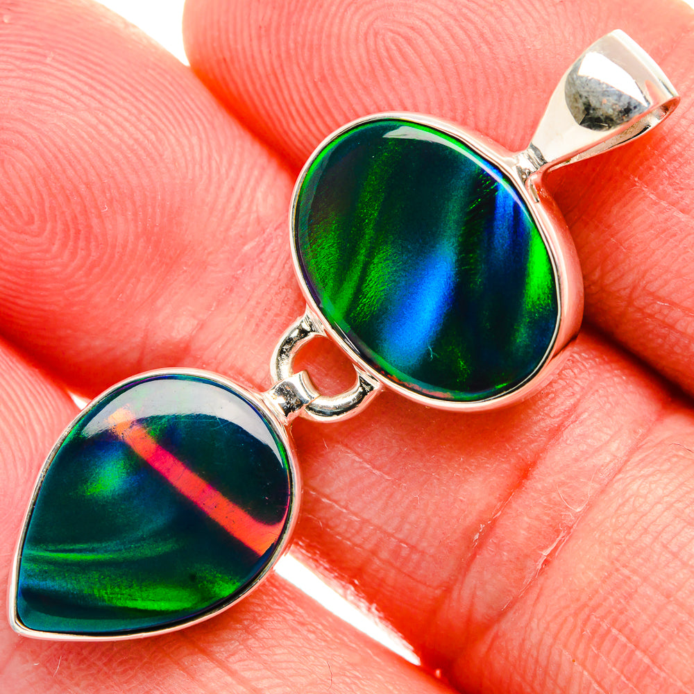 Aura Opal Pendant 1 3/4" (925 Sterling Silver) PD38021