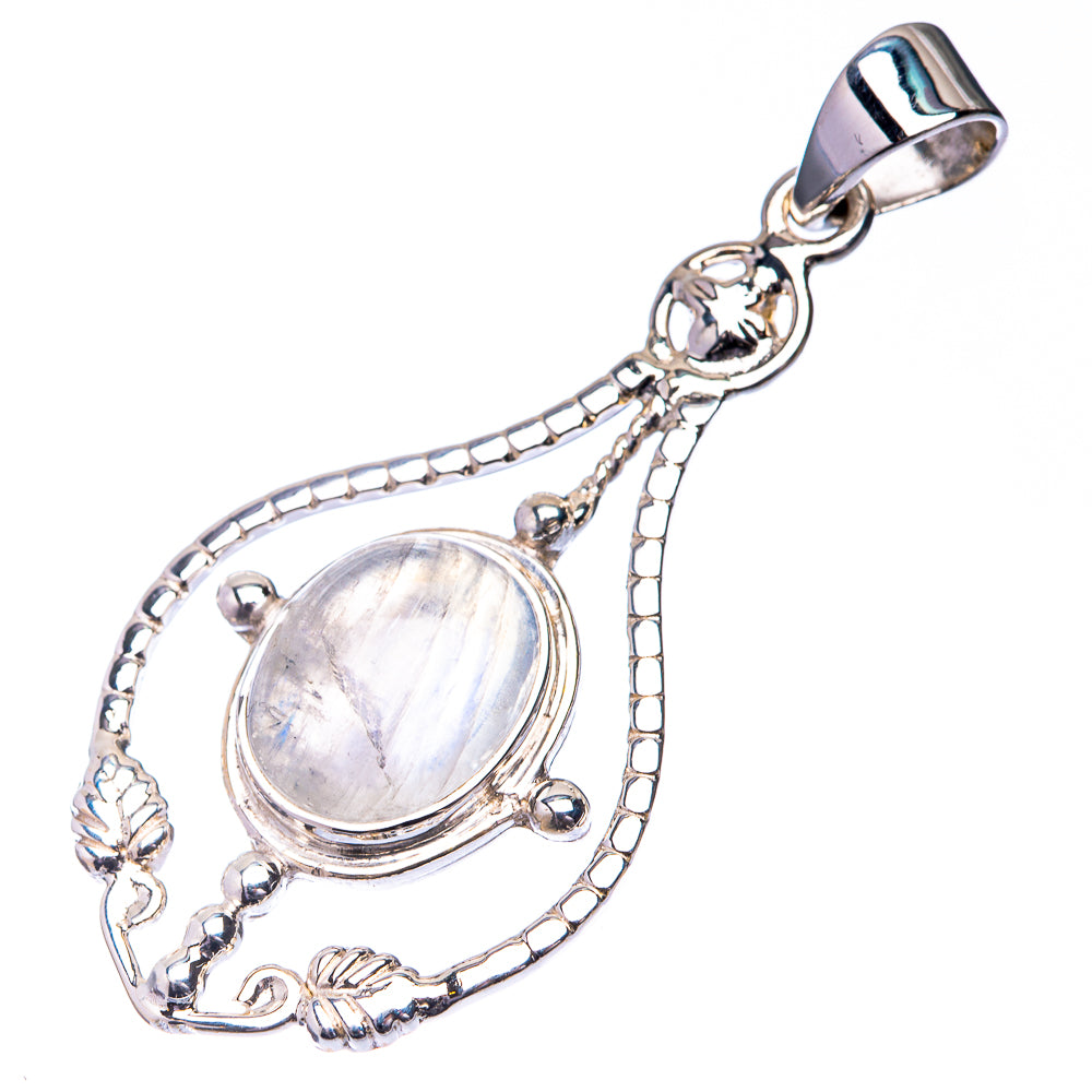 Premium Signature Rainbow Moonstone Pendant 1 7/8" (925 Sterling Silver) P38790