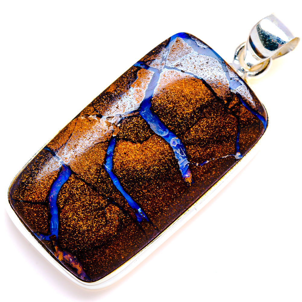 Australian Boulder Opal Pendant 1 7/8" (925 Sterling Silver) PD38104