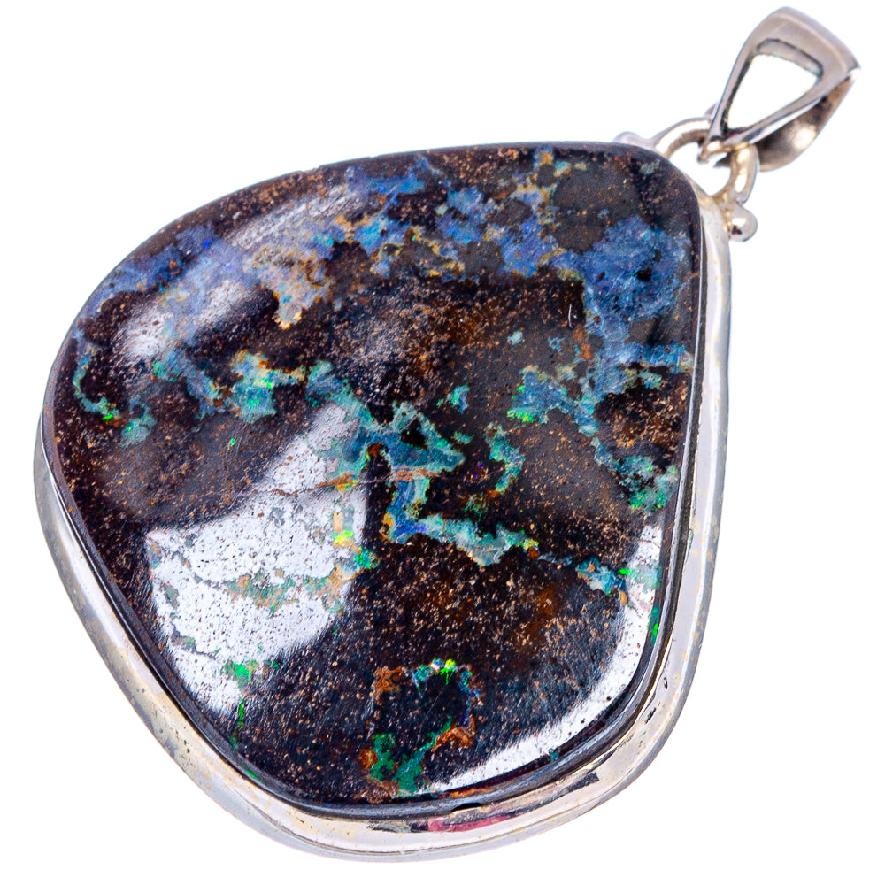 Rare Boulder Opal Pendant 1 5/8" (.925 Sterling Silver)