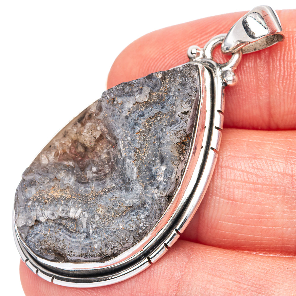 Desert Druzy Pendant 1 7/8" (925 Sterling Silver) P41403