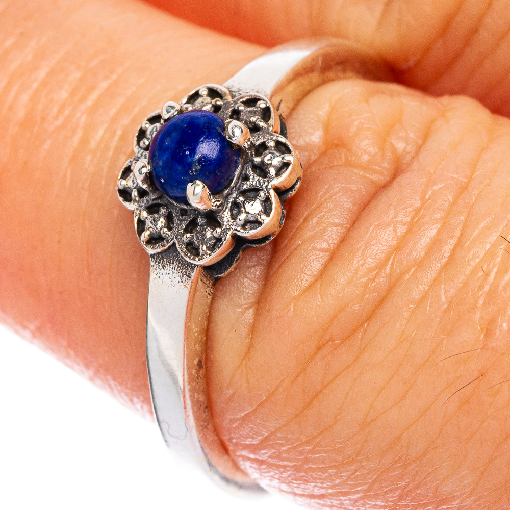 Lapis Lazuli Dainty Ring Size 7 (925 Sterling Silver) R147055