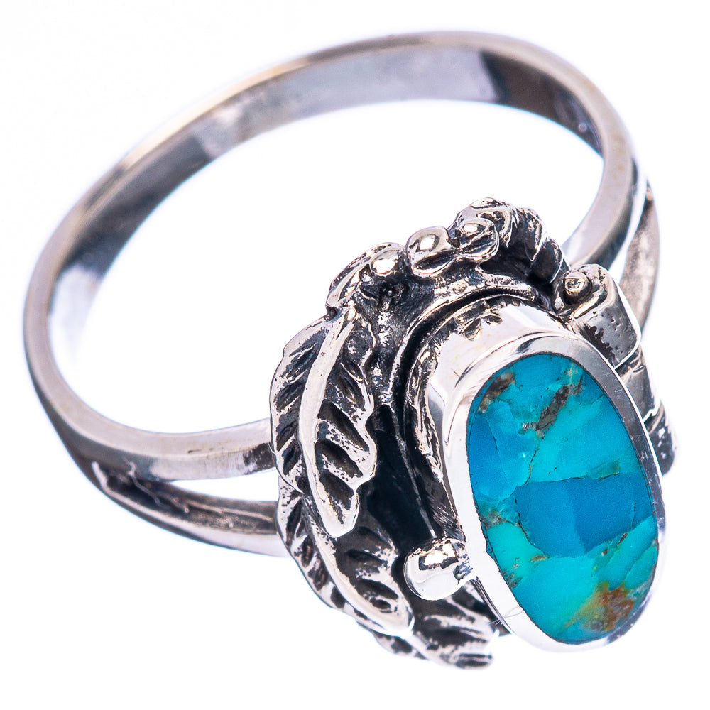 Rare Arizona Turquoise Poison Ring Size 6.75 (925 Sterling Silver) R4465