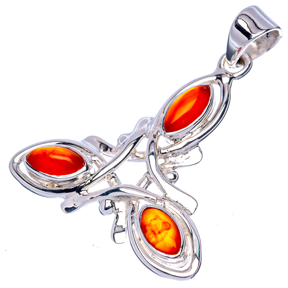 Asc Premium Carnelian Pendant 1 1/2" (925 Sterling Silver) P42266