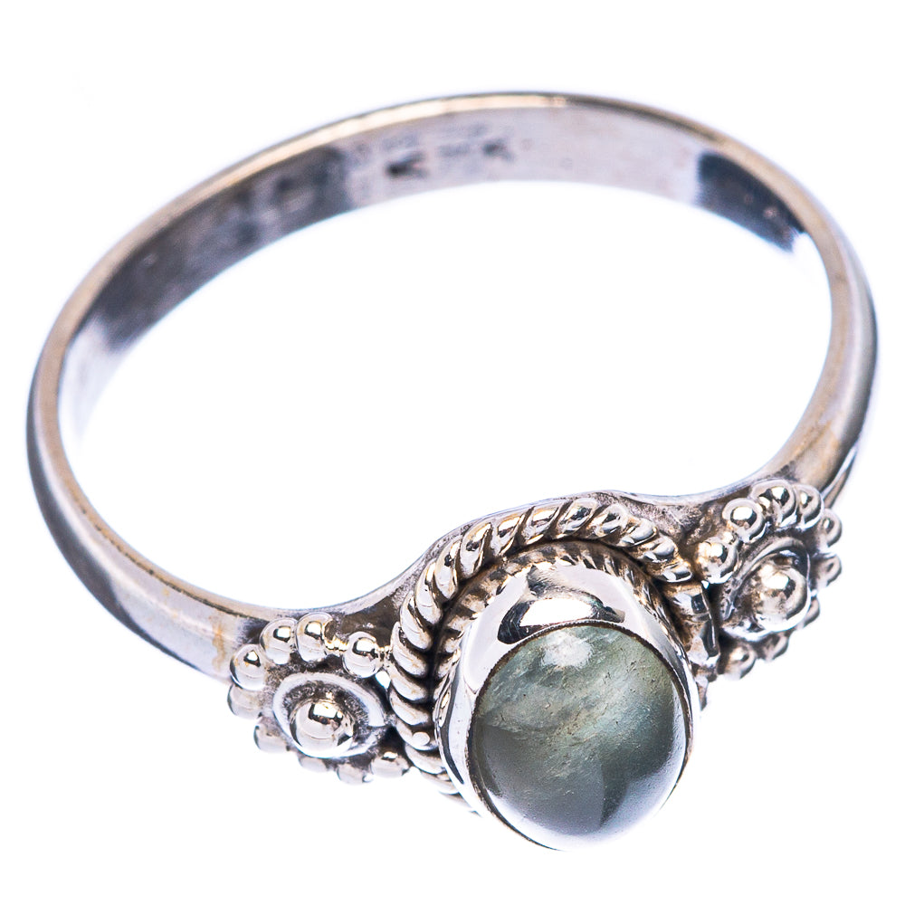 Prehnite Dainty Ring Size 7.75 (925 Sterling Silver) R5994