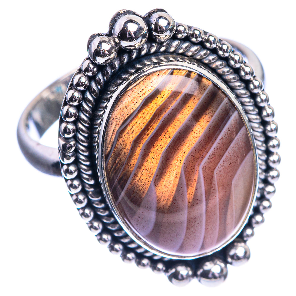 Botswana Agate Ring Size 8 (925 Sterling Silver) R144148