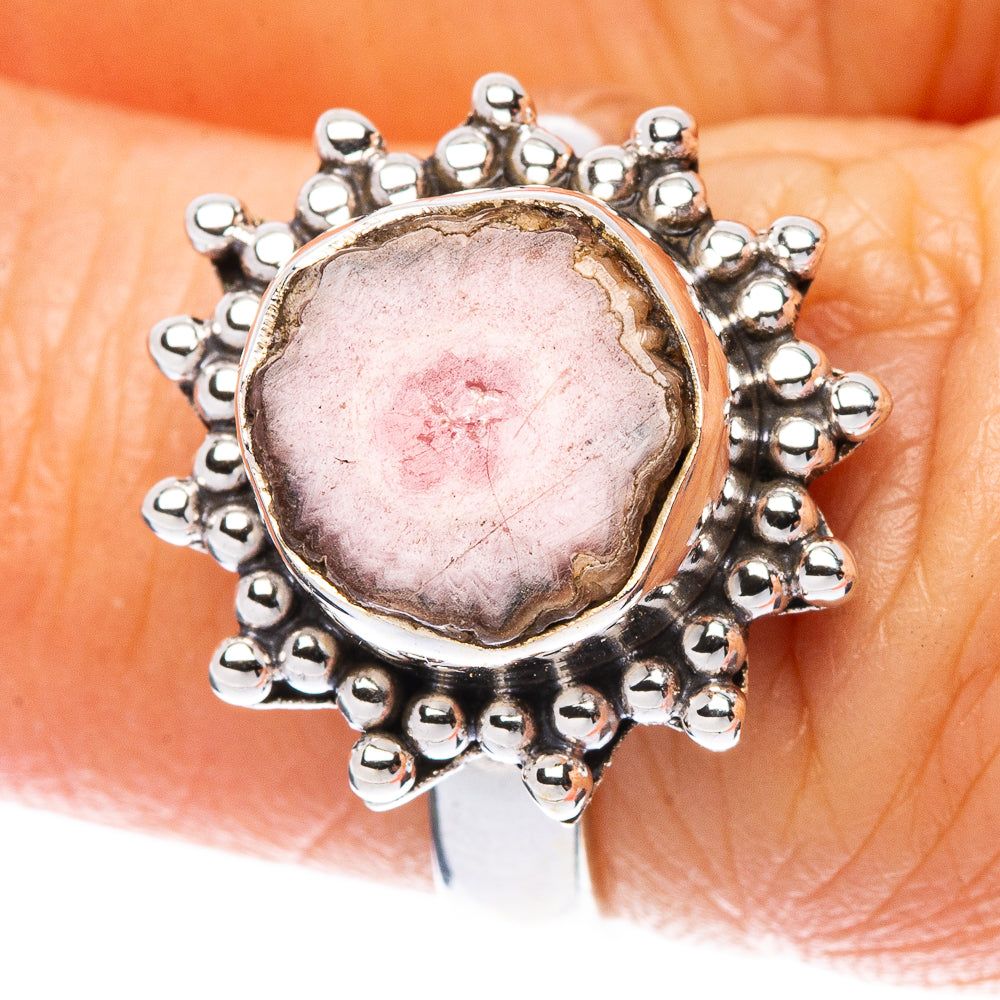 Rhodochrosite Stalactite Ring Size 6.25 (925 Sterling Silver) R2314