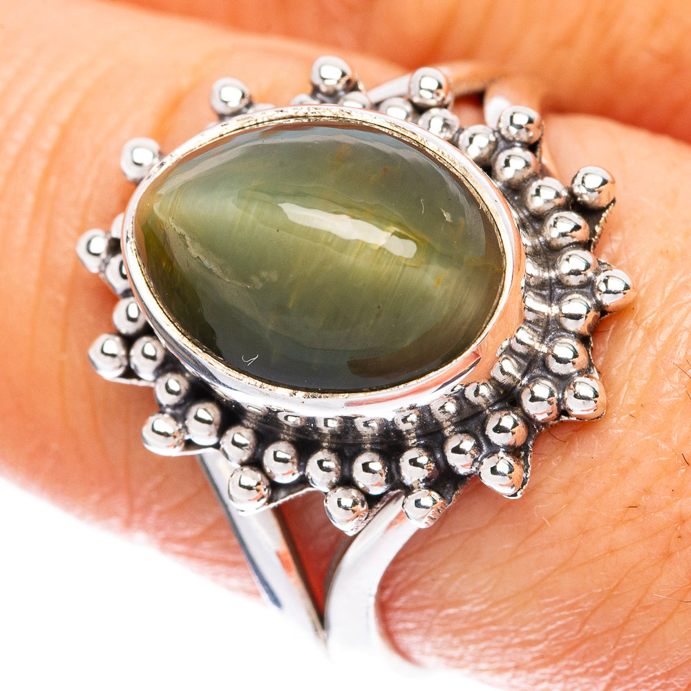 Cat Eye Ring Size 9 (925 Sterling Silver) R2013