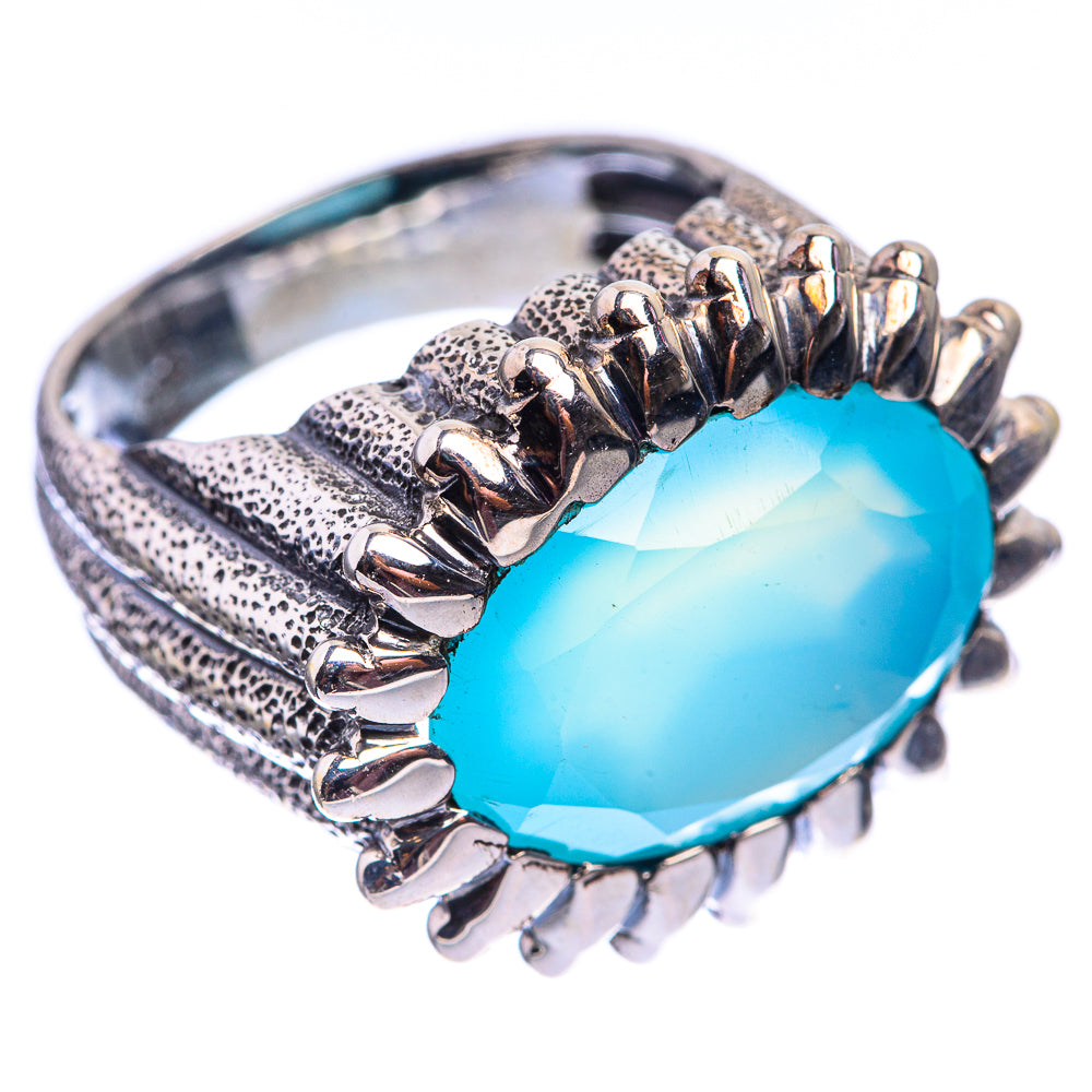 Aqua Chalcedony Ring Size 7.25 (925 Sterling Silver) R141921