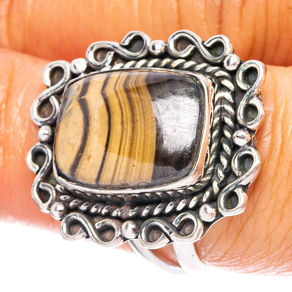 Schalenblende 925 Sterling Silver Ring Size 6.75 (925 Sterling Silver) R6308