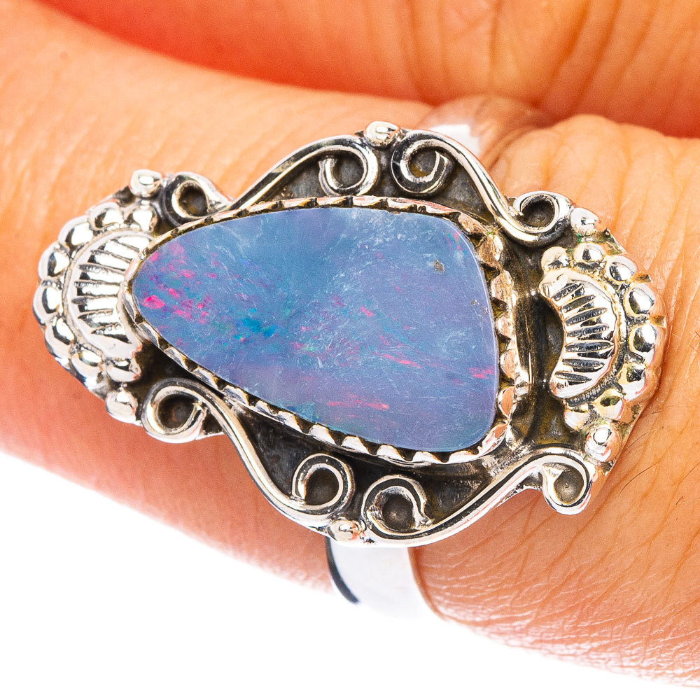 Rare Doublet Opal Ring Size 7 (925 Sterling Silver) R6874
