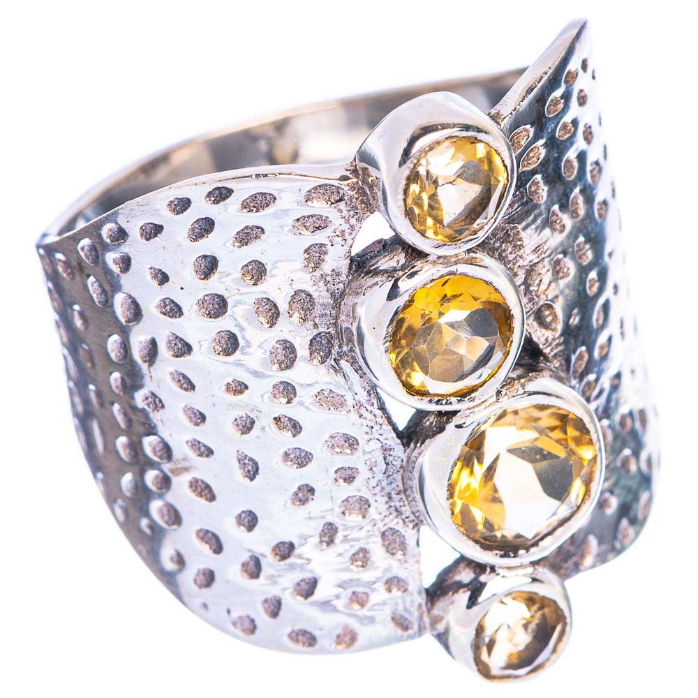 Faceted Citrine Ring Size 9.75 (925 Sterling Silver) R1061