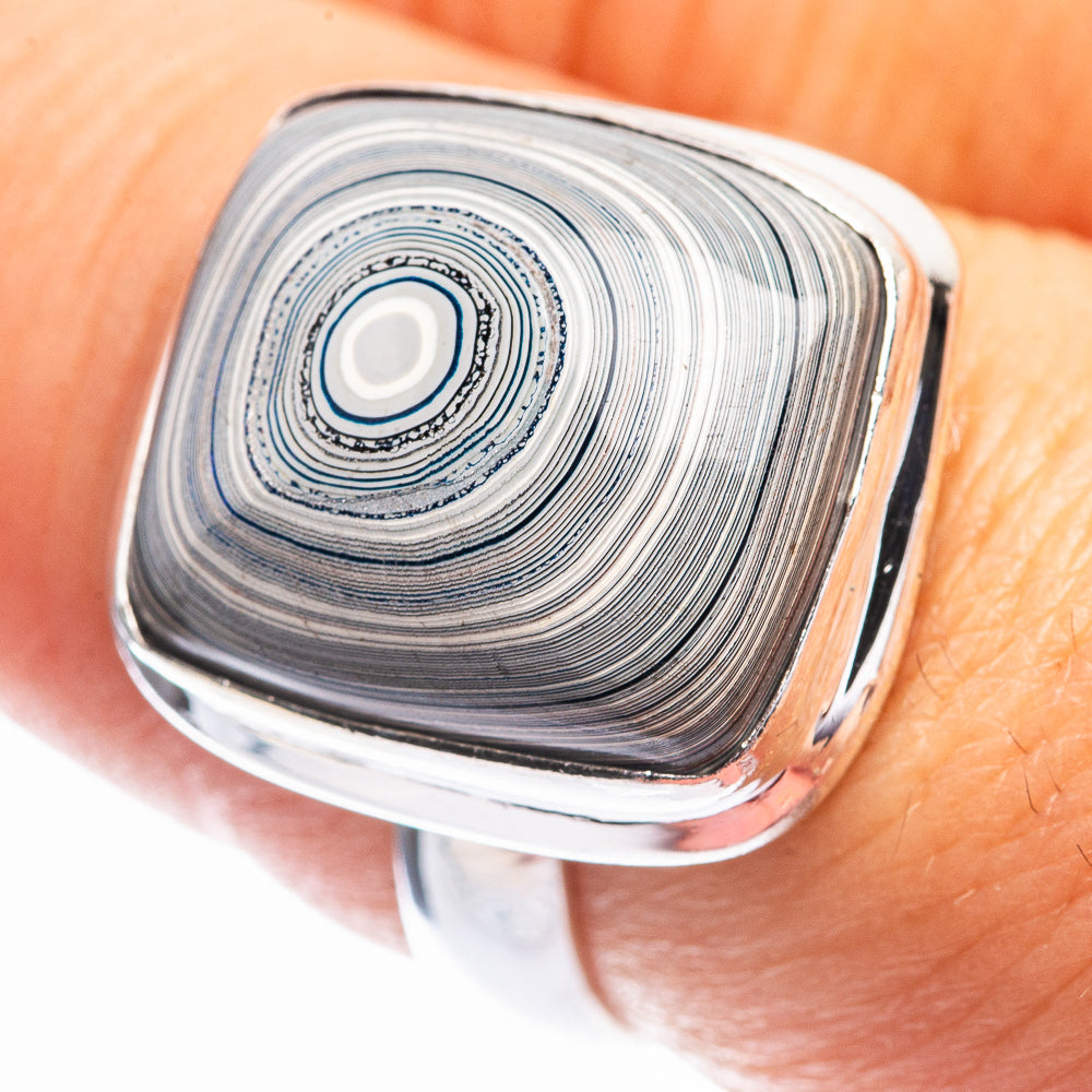 Fordite Ring Size 7.5 (925 Sterling Silver) R142024