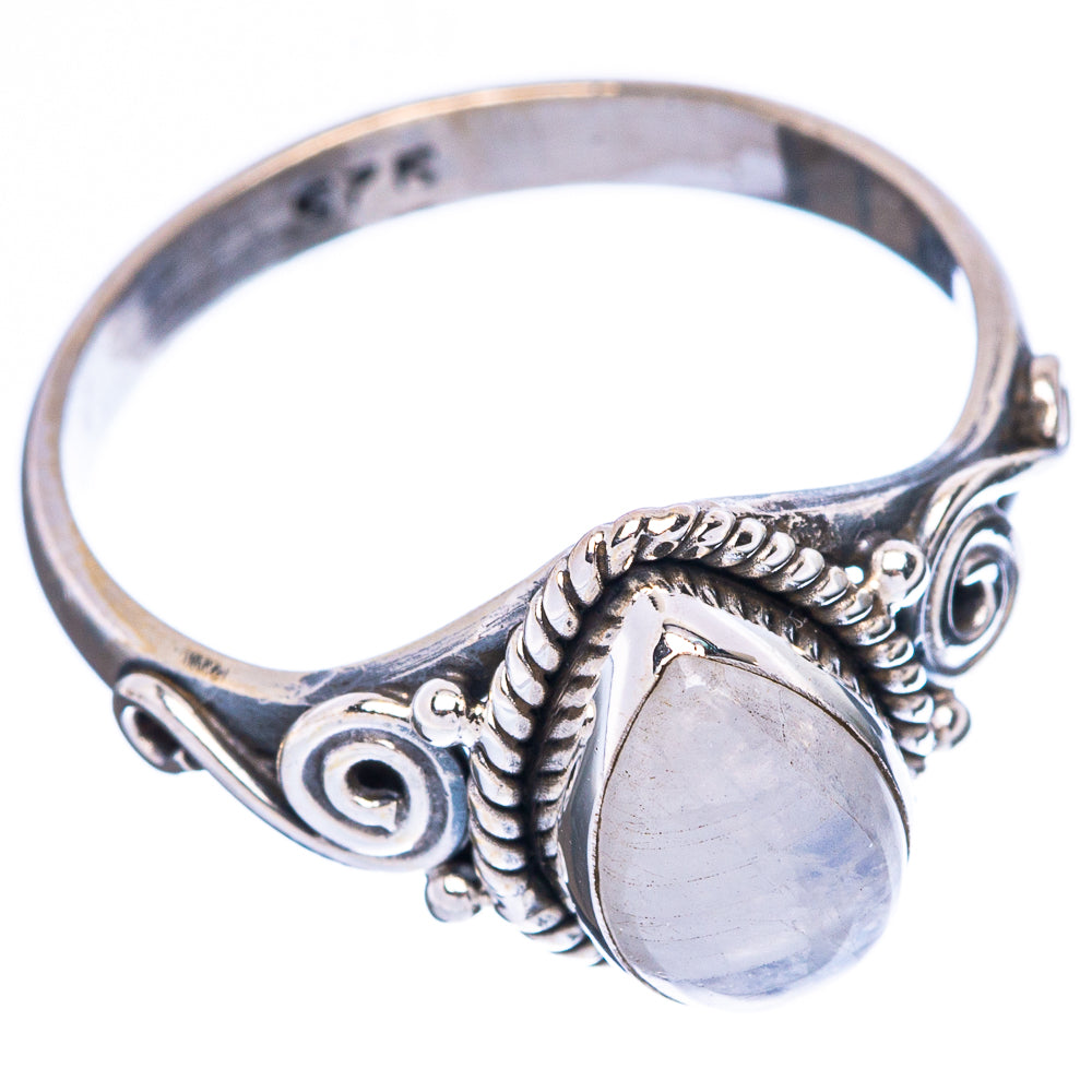 Rainbow Moonstone Dainty Ring Size 7 (925 Sterling Silver) R5155