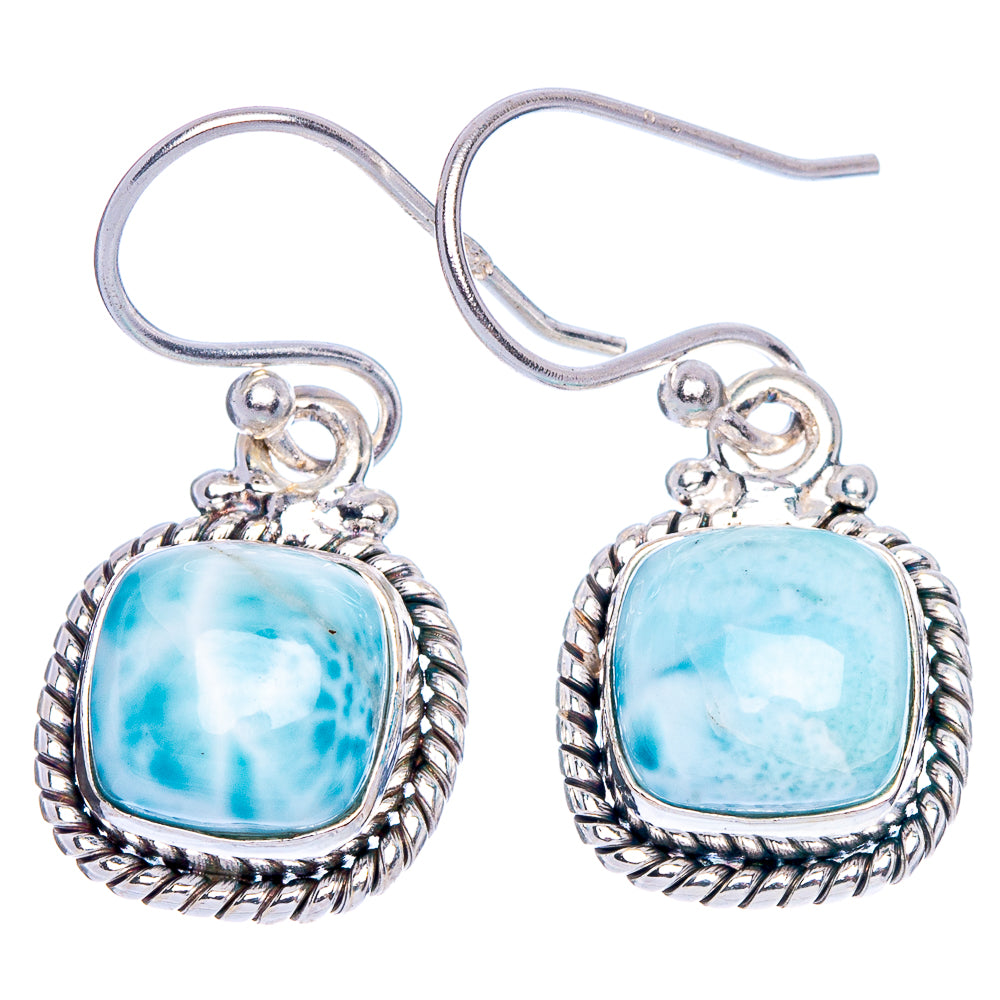 Larimar Earrings 1 1/8" (925 Sterling Silver) E433420