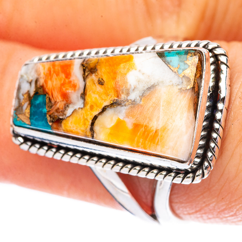 Spiny Oyster Turquoise 925 Sterling Silver Ring Size 8 (925 Sterling Silver) R3863