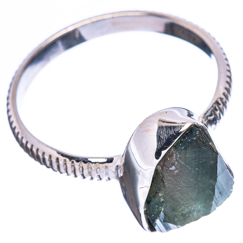 Green Tourmaline Dainty Ring Size 8 (925 Sterling Silver) R5139