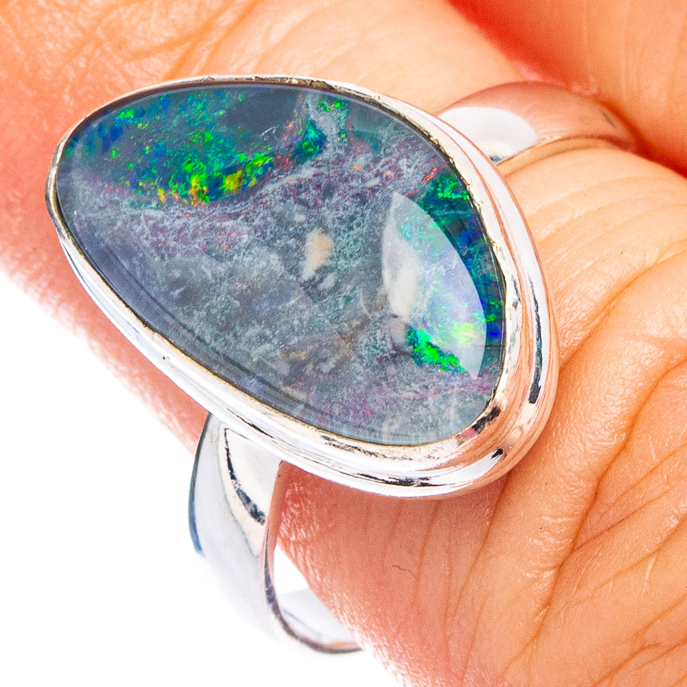 Rare Triplet Opal Ring Size 6.75 (.925 Sterling Silver)