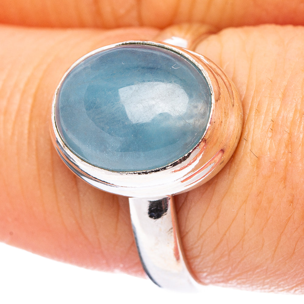 Aquamarine Ring Size 7.5 (.925 Sterling Silver)