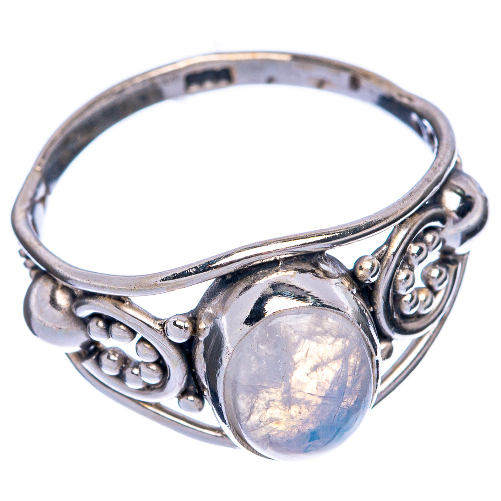 Rainbow Moonstone Dainty Ring Size 7.25 (925 Sterling Silver) R145363