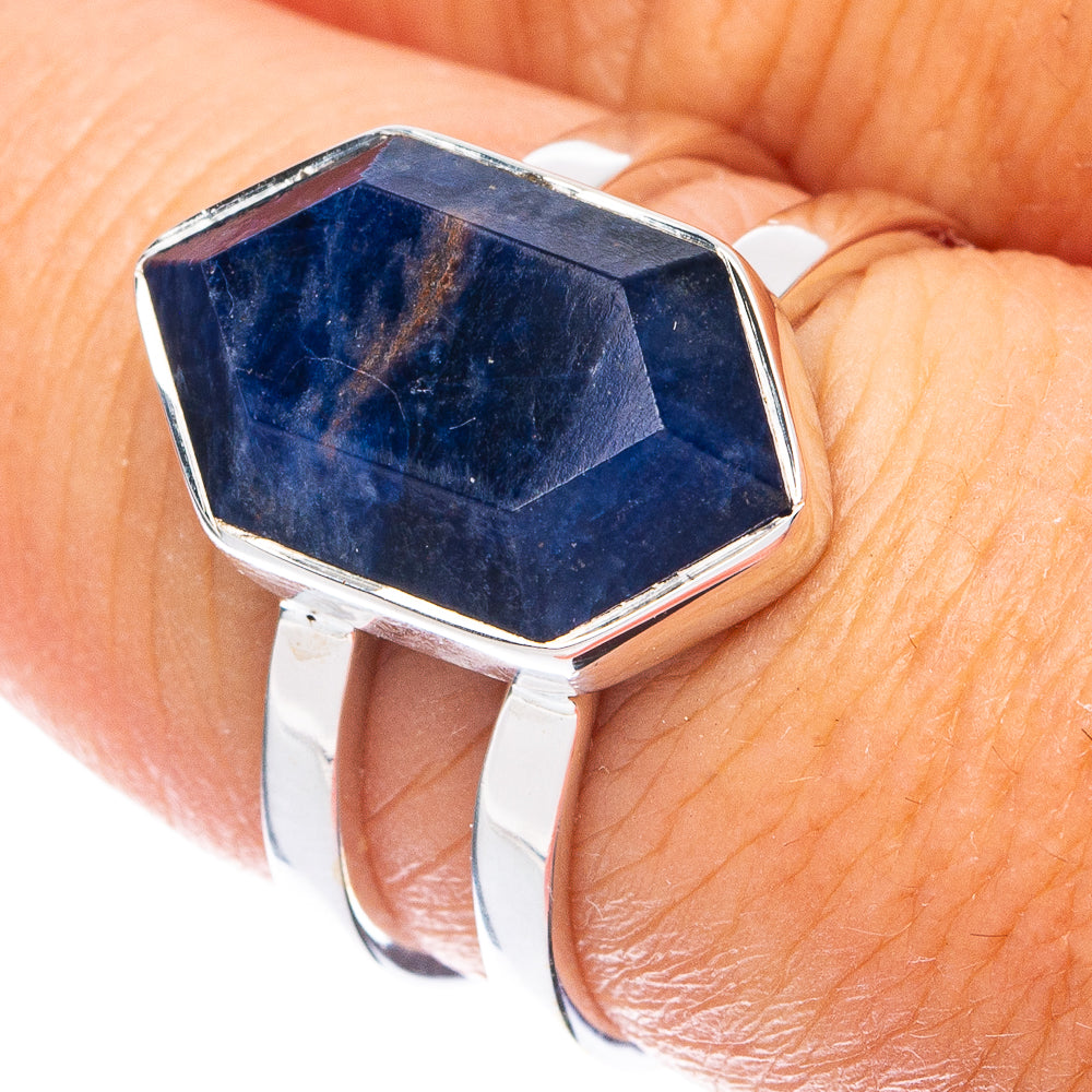 Premium  Sodalite Ring Size 7 (925 Sterling Silver) RING7677