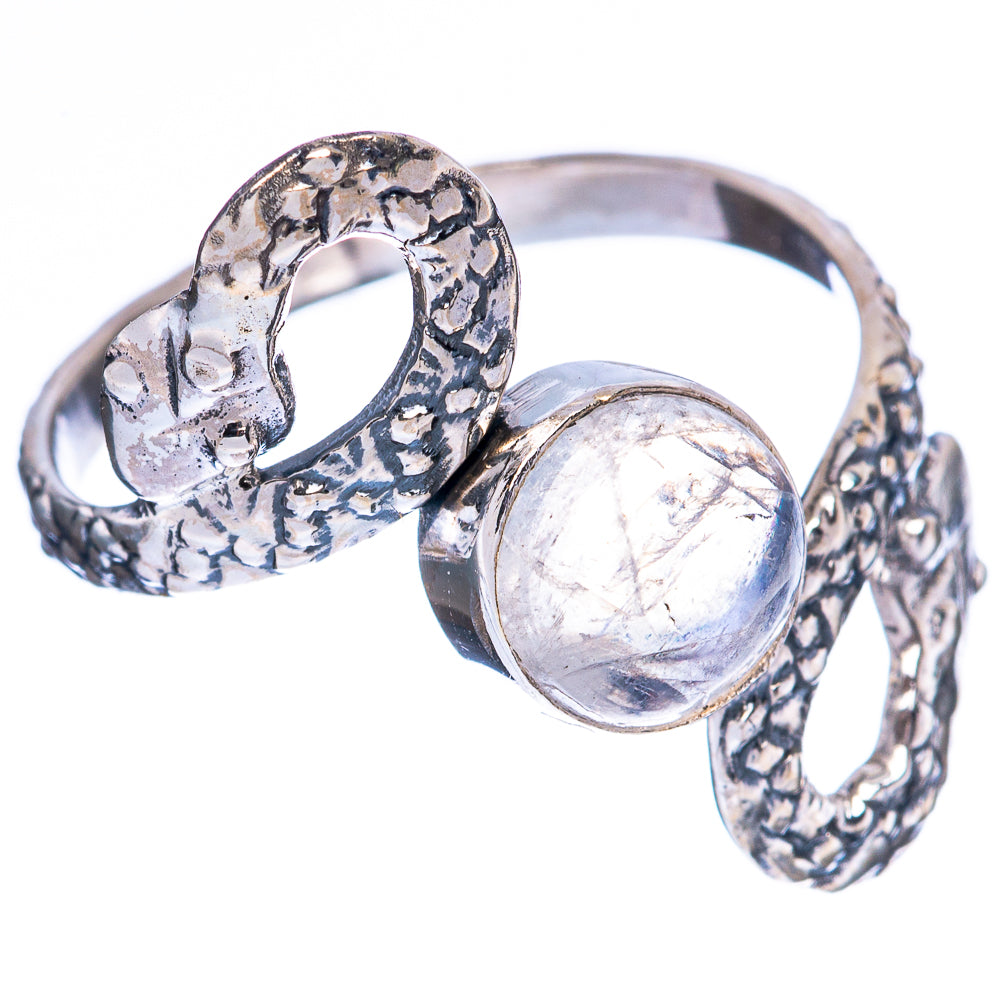 Value Rainbow Moonstone Snake Ring Size 9.75 (925 Sterling Silver) R3278