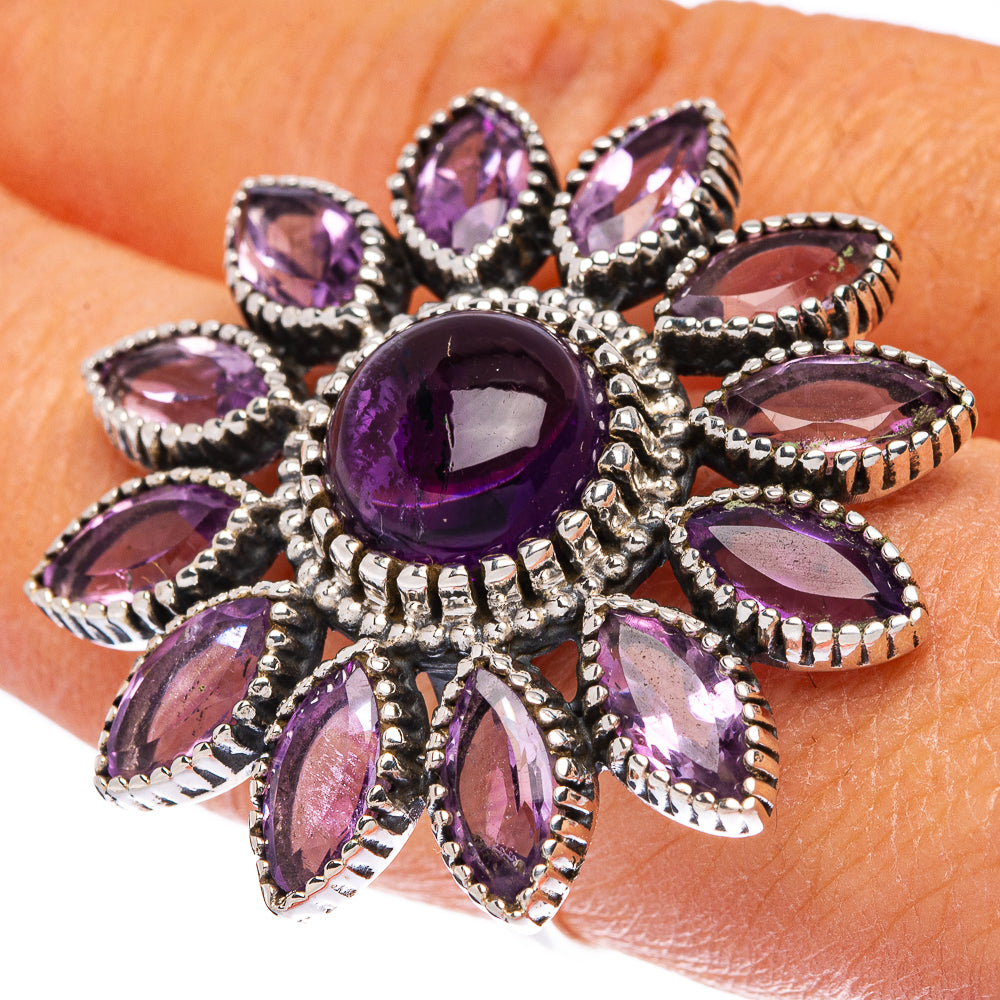 Large Amethyst Ring Size 8 (925 Sterling Silver) R146243