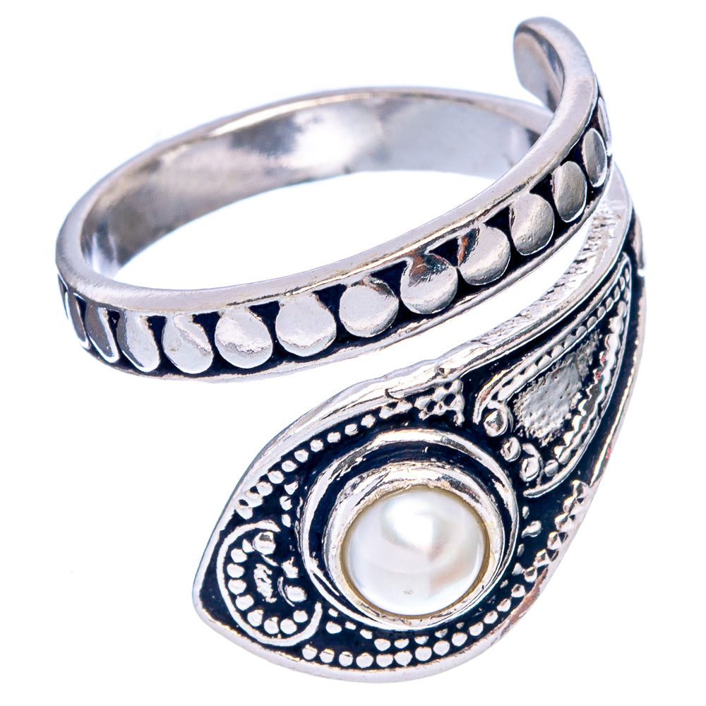 Rainbow Moonstone Dainty Ring Size 7 Adjustable (925 Sterling Silver) R5233