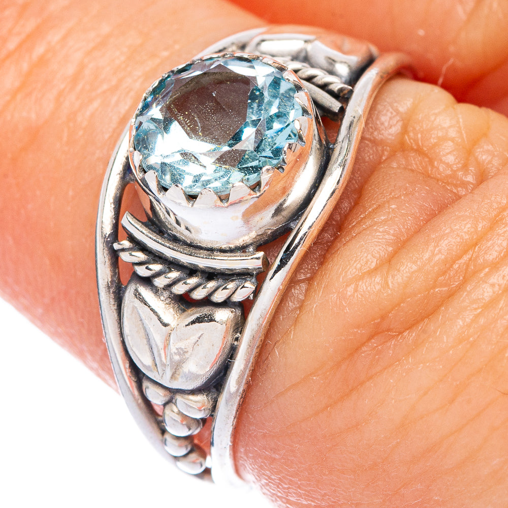 Blue Topaz Dainty Ring Size 7 (925 Sterling Silver) R145734