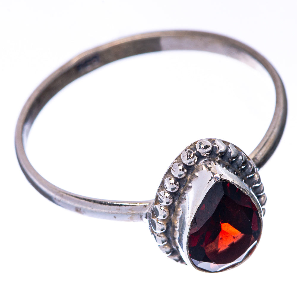 Garnet Dainty Ring Size 9.25 (925 Sterling Silver) R145271