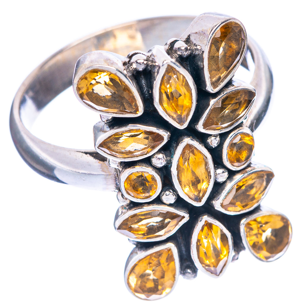 Faceted Citrine Ring Size 11.25 (925 Sterling Silver) R1245