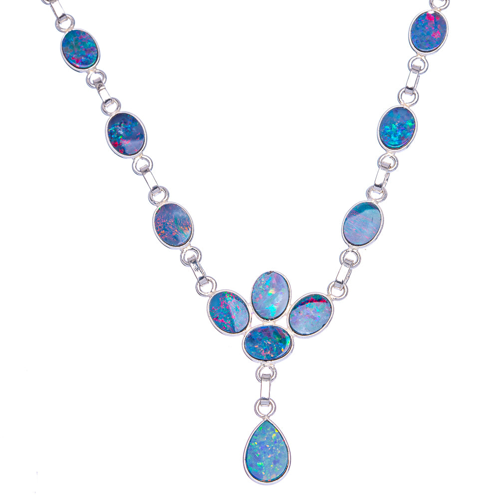 Anasilvercos Doublet Opal Bracelet 7 To 8" (925 Sterling Silver) (925 Sterling Silver) N90094