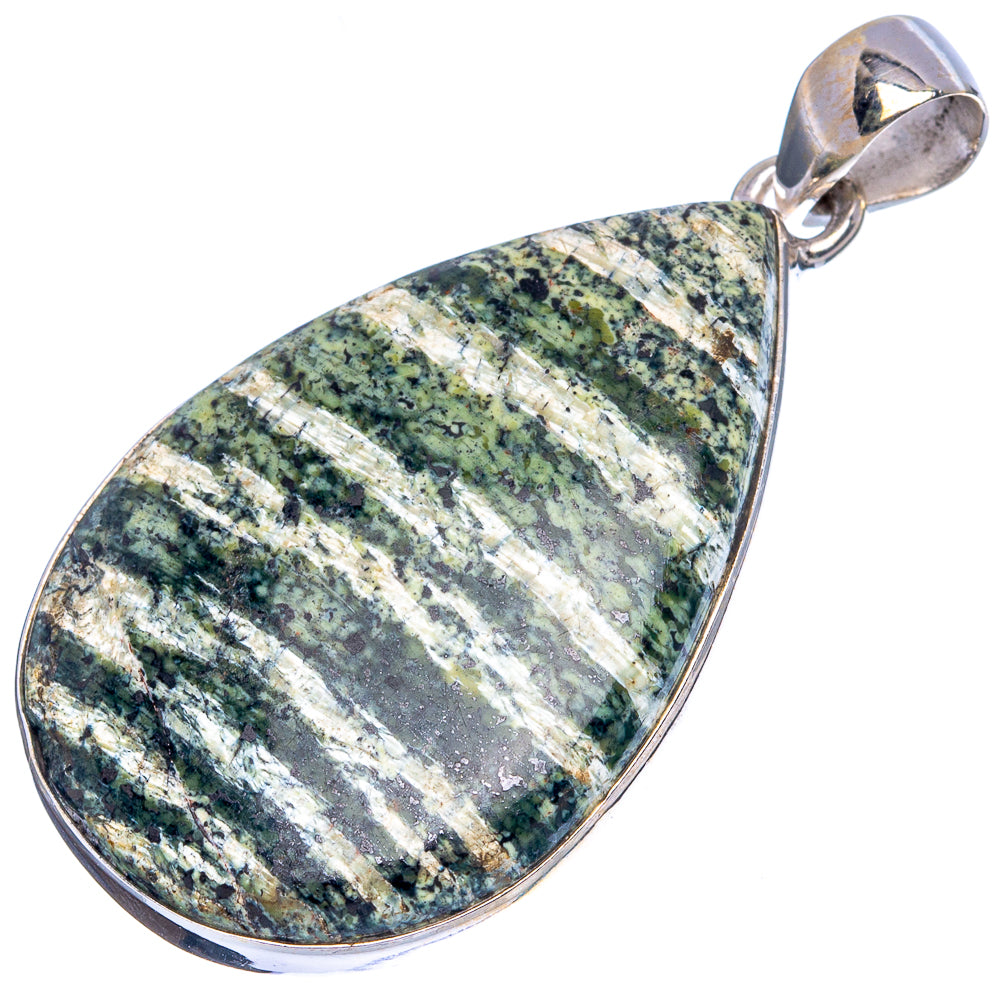 Swiss Green Opal Pendant 1 3/4" (925 Sterling Silver) P43320