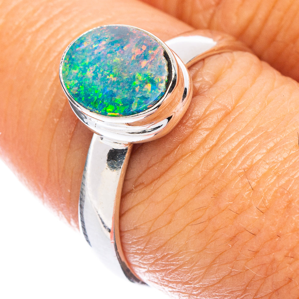 Rare Doublet Opal Ring Size 8 (925 Sterling Silver) R7138