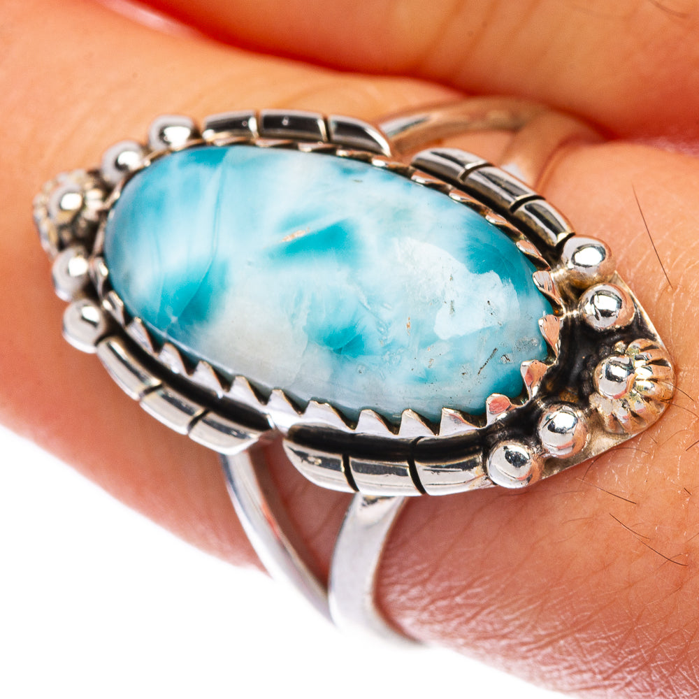 Larimar Ring Size 8 (925 Sterling Silver) R144836