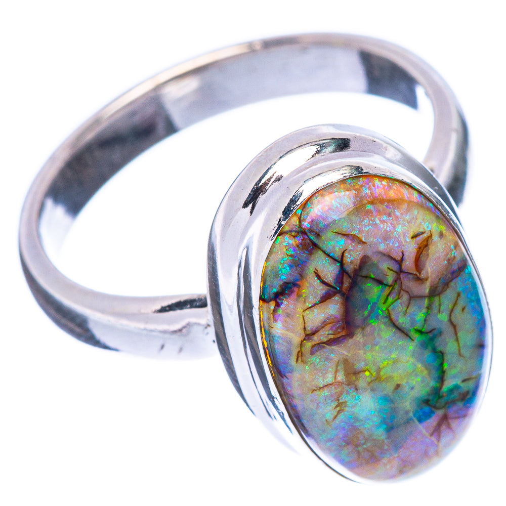 Rare Sterling Opal Ring Size 7.25 (925 Sterling Silver) R2255
