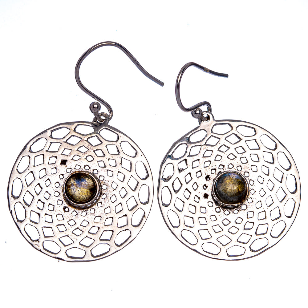 Labradorite Earrings 1 1/2" (925 Sterling Silver) E433214