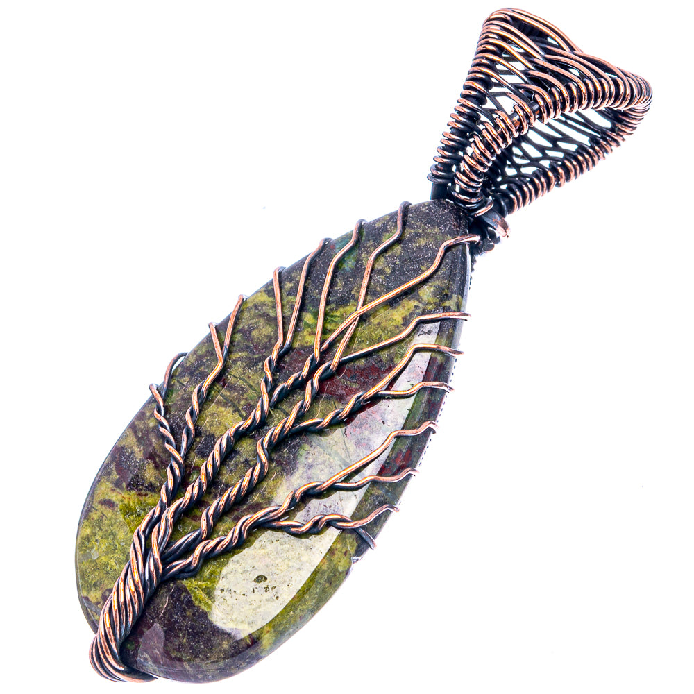Dragon's Bloodstone Tree of Life Pendant 2 3/8" (Oxidized Copper)