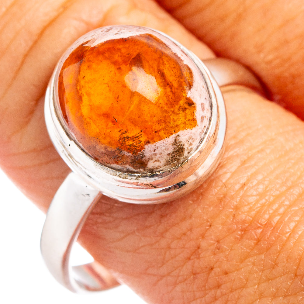 Rare Mexican Fire Opal Ring Size 11.25 (.925 Sterling Silver)