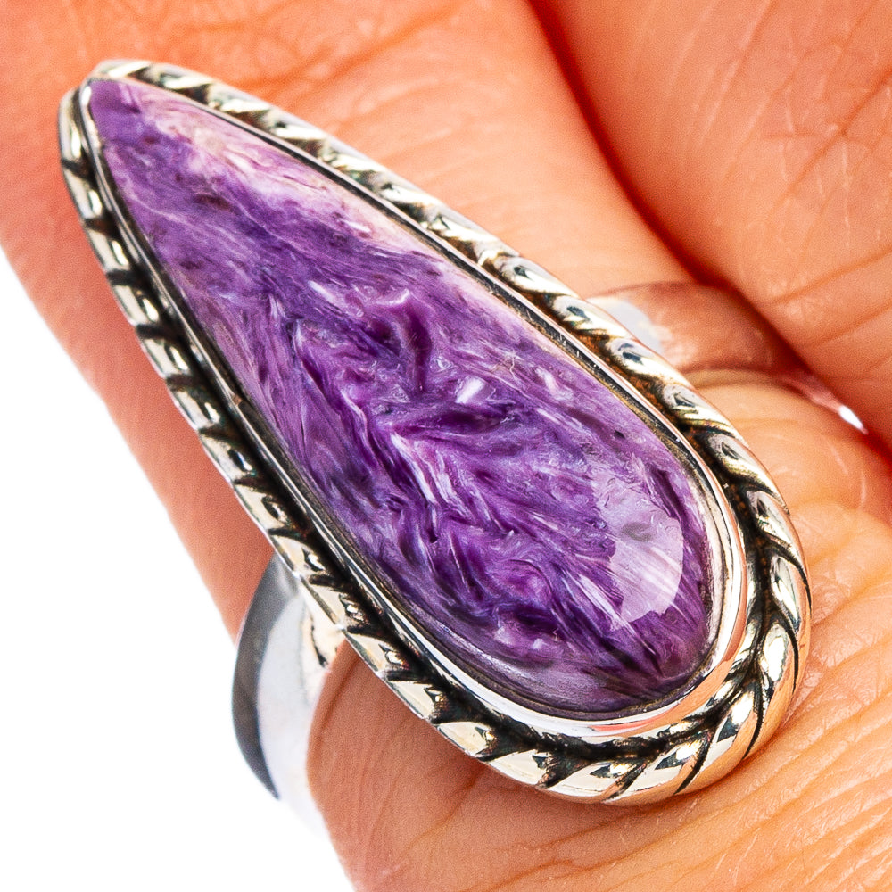 Charoite Ring Size 5.75 (.925 Sterling Silver)