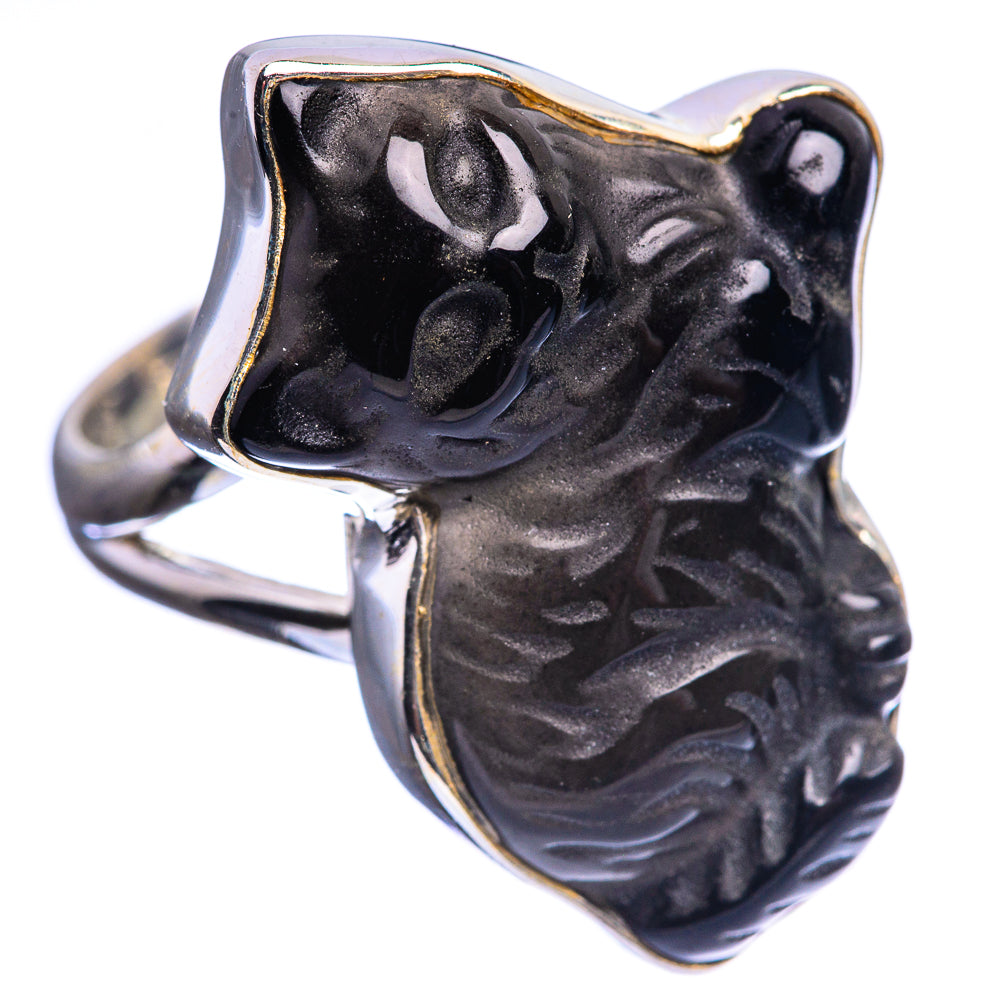 Black Onyx Cat Ring Size 6 (925 Sterling Silver) R142937