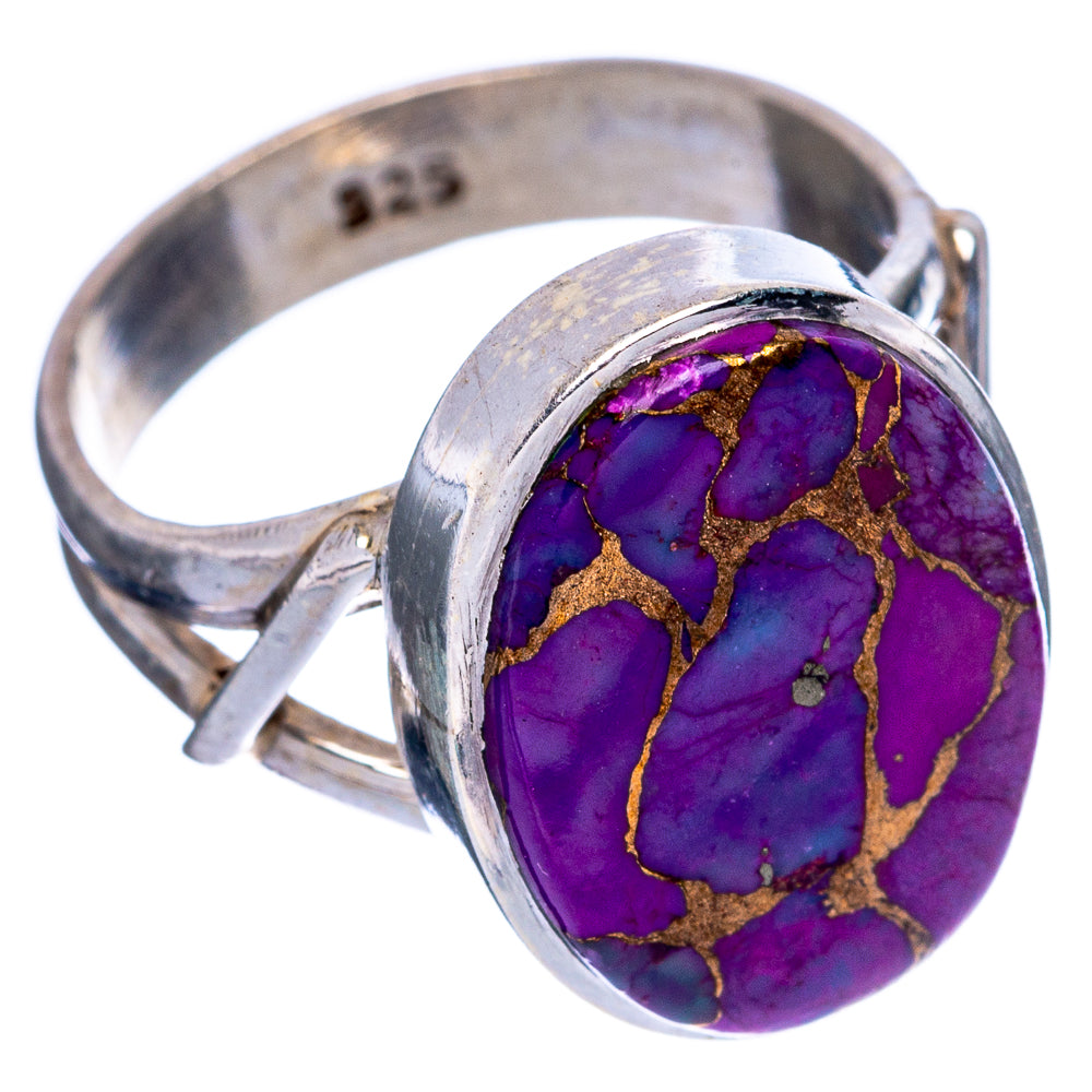 Purple Copper Composite Turquoise Ring Size 7.75 (925 Sterling Silver) R146525