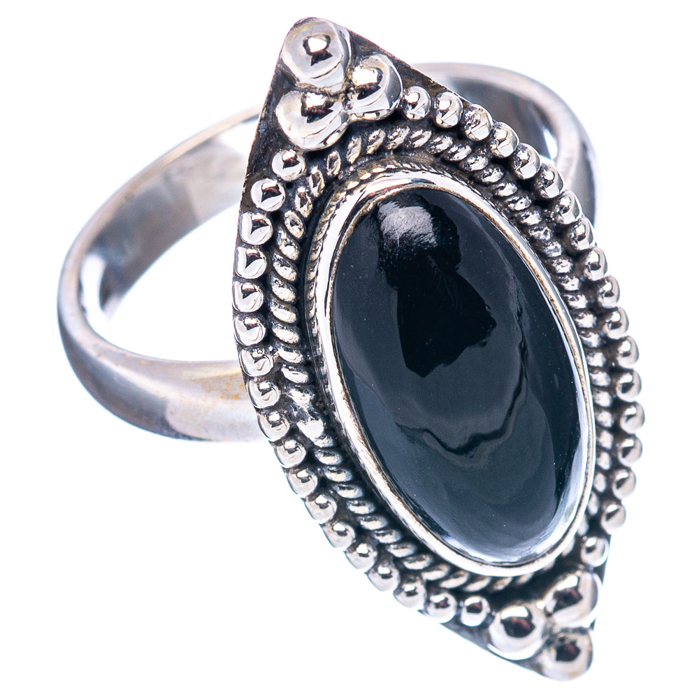 Black Onyx Ring Size 7.25 (.925 Sterling Silver)