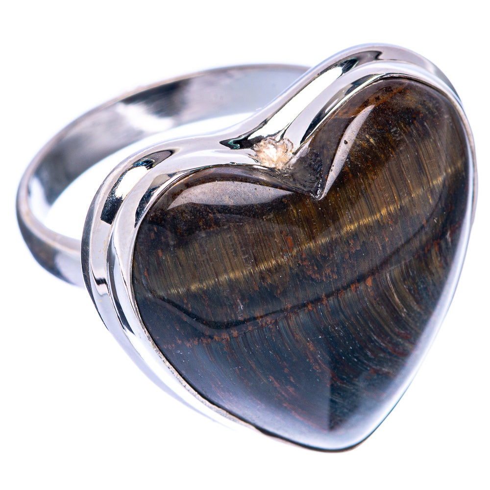 Large Blue Tiger Eye Ring Size 9 (925 Sterling Silver) R144679